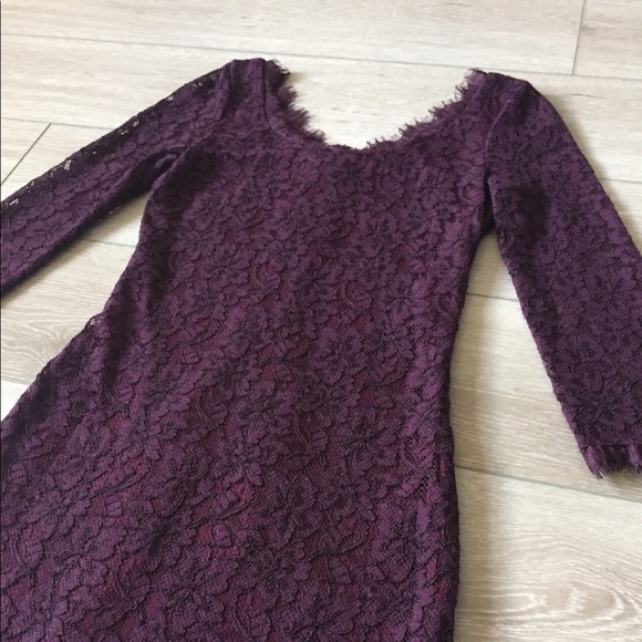 DVF Zarita Scoop Neck Short Lace Dress - Picture 4 of 8